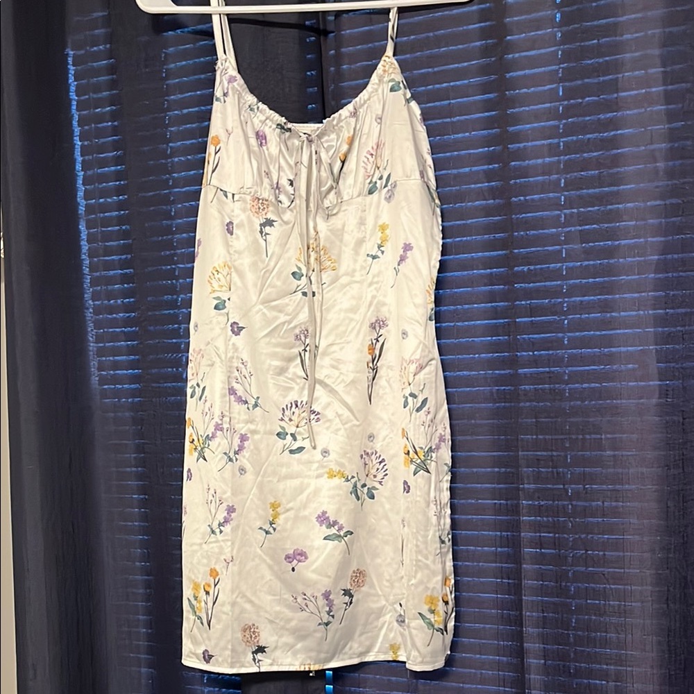 Floral White Slip Dress
